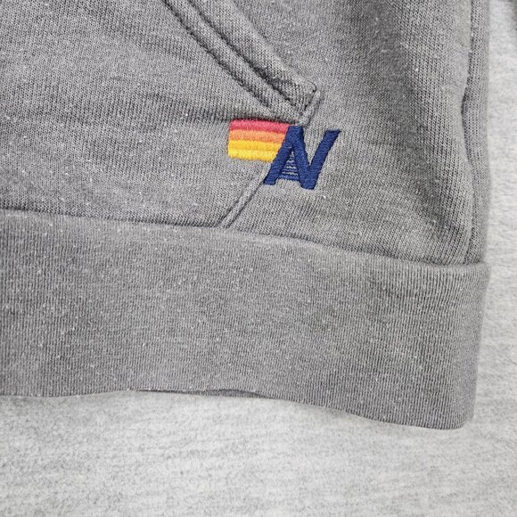 Aviator Nation Pull zip Unisex Adult Grey Hoodie Size M Stains - Picture 3 of 9